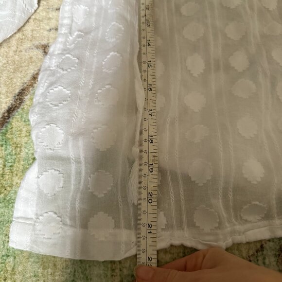 LOFT Boho Style Long Sleeve White Blouse Size Small - Picture 6 of 6